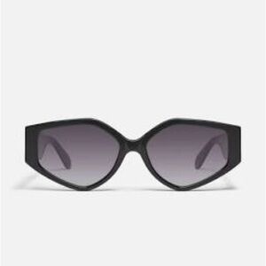 Quay Australia Black Cat-Eye Sunglasses